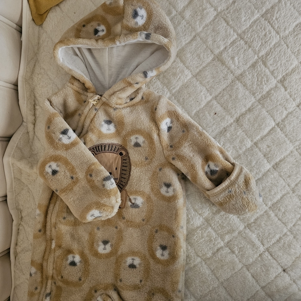 Cozy Tan Bear Kids Footie - Picture 8 of 8